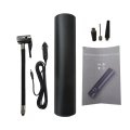 Usonline911 Portable Air Compressor Mini Tyre Inflator Electric Tire Pump For Car Bicycle Rechargeable With Led Light Black