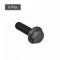 Uxcell Metric M12x40mm Hex Flange Bolts 6pcs 10 9 Grade Carbon Steel Hexagon Head Screws