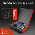 A-premium Ignition Coils And Spark Plugs Kits Compatible With Kia Sportage 1995-2002 L4 2 0l Replaces 88921371 Bkr6egp 2-pc Set