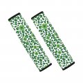 Coloranimal Classic Cheetah Leopard Auto Seat Belt Shoulder Protector Green Hibiscus Flower Seatbelt Covers For More 