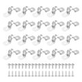 20pcs 12mm 1 2 304 Stainless Steel Rigid Pipe Strap Two Hole U Bracket Heavy Duty Conduit Clamp With Self-tapping Screws For 