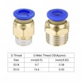 Uxcell Pneumatic 6mm Od Polyurethane Pu Air Hose Tubing Kit 10 Meters Blue With 12 Pcs Push To Connect Fittings