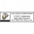 Au-tomotive Gold Laser Etched Logo Cut-out License Plate Frame For Semper Fi Rugged Black