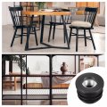 Uxcell 4pcs Inserts For Round Tubes With M8 Thread 22mm 0 87 Od Tube Black Plastic Plug Caster Insert Chair End Caps Furniture