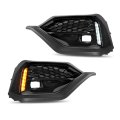 Hecasa Pair Fog Light Bezel For 2022-2024 Subaru Wrx W Led Turn Signal Replacement H4510vc200 Front Bumper Lamp Cover Trim 