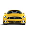 Ford Mustang Gt In Yellow Black Carbon Fiber Look Graphic Special Aluminum Metal License Plate Official Licensed 