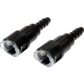 Fuel Line Connector 800-085 Quick Disconnect Female To Barb Male 3 8 In And 5 16 Straight Angle With Rubber Gasket Black Color 