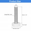 Uxcell 25pcs M6x30mm Threaded Knurled Thumb Screws Zinc Plated Carbon Steel Clamping Knobs Grip Plastic Round Head Thumbscrews