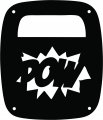 Jeeptails Pow Pop Culture Cartoon Words Tail Lamp Covers For Jeep Tj Wrangler Black Set Of 2 