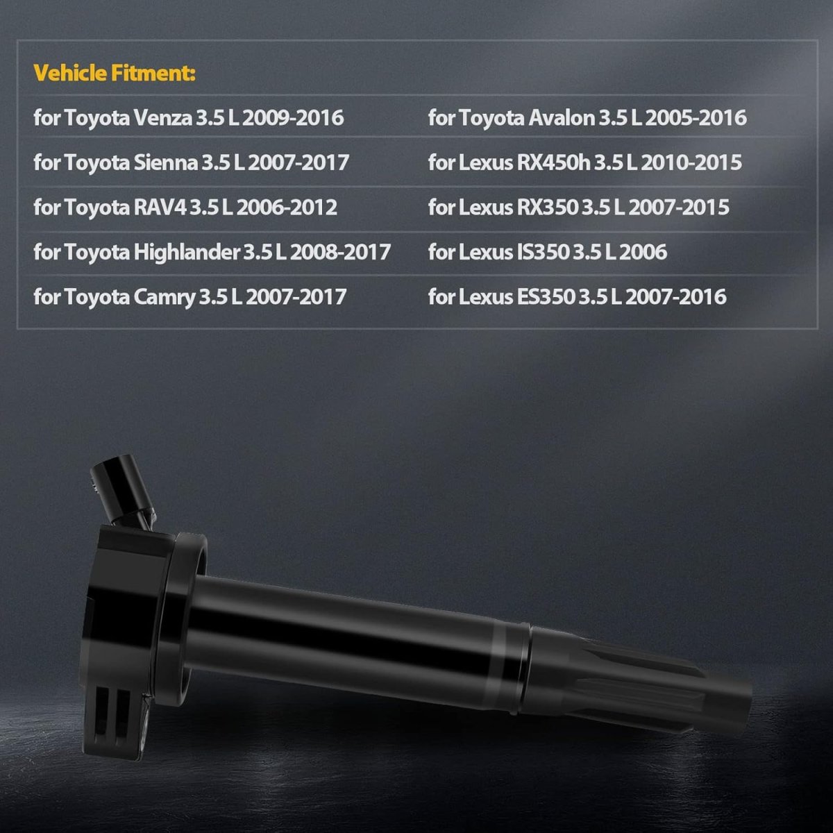 Uf487 Ignition Coil Pack For Toyota Camry 2 5l L4 2010 2017 And 3 V6 2007 Lexus Es350 Gs350 Is350 Rx350 Set Of 1 To Fix Misfire