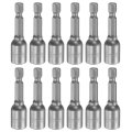 12pcs 1 4 Hex Shank 8mm Magnetic Socket 48mm Length Cr-v Steel Quick-release Impact Driver Wrench Screw For Drill Power Nut 