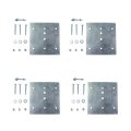 Dc Cargo Ultra Secure E Track Plate Installation Kit 4-pack E-track Rail Mounting Back Bolts Nuts And Washers 