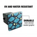 Nighttime Sky With Clouds And Stars Pattern Tow Trailer Hitch Cover Plug Insert