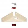 Uxcell 4pcs Angle Corner Brackets 86mm X Cold Rolled Steel Braces Joining Support With Screws For Desk Bed Edge Beige