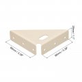 Uxcell 4pcs Angle Corner Brackets 86mm X Cold Rolled Steel Braces Joining Support With Screws For Desk Bed Edge Beige