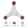 2 Pcs Light Adapter E27 Bulb Home Lampholder Socket Extension Conversion Base Lamp Holder White Stand 3-head Abs Lamps Extend