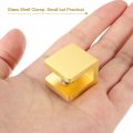 Uxcell Glass Shelf Clamp 10pcs Copper Gold Adjustable Clip Holder For 8-10 Mm Thick Support Bracket Fixed Panel U-clamp