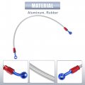 Uxcell 1 Set 60cm 23 62 Length 10mm Id Motorcycle Hydraulic Brake Line Oil Hose Pipe 28a 0a Rubber Braided Cable For Atv