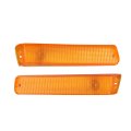 Left And Right Side Truck Amber Acrylic Pair Turn Signal Lights Replacement For F150 1973-1979 Bronco 1978 1979