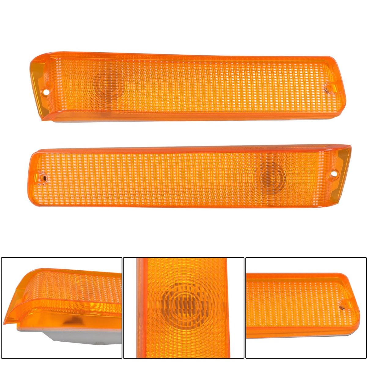 Left And Right Side Truck Amber Acrylic Pair Turn Signal Lights Replacement For F150 1973-1979 Bronco 1978 1979