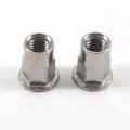 30pcs M5x13 Stainless Steel Half Hexagon Rivet Nut Flat Head Insert Nuts
