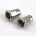 30pcs M5x13 Stainless Steel Half Hexagon Rivet Nut Flat Head Insert Nuts