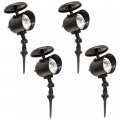 Sciencepurchase 4 Pack Solar Powered Led Spot Lights Automatic On At Dusk And Off Sunrise Sturdy All-weather Spotlights For 
