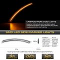 Full Led Strip Front Side Marker Lights Fender Parking Lamps For 2014-2018 Bmw F15 F85 X5 Chrome Housing Clear Lens Left Right
