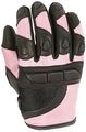 Shaf International Womens Mesh Leather Combination Gloves Black Pink Xxx-large 