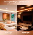 Cloudy Bay 6 Pack Inch 5cct Led Recessed Ceiling Light With Night 2700k 3000k 3500k 4000k 5000k Selectable Ultra-thin Baffle