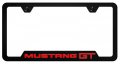 Au-tomotive Gold Inc Officially Licensed Uv Print Logo On Black Polycarbonate Notched License Plate Frame For Mustang Gt