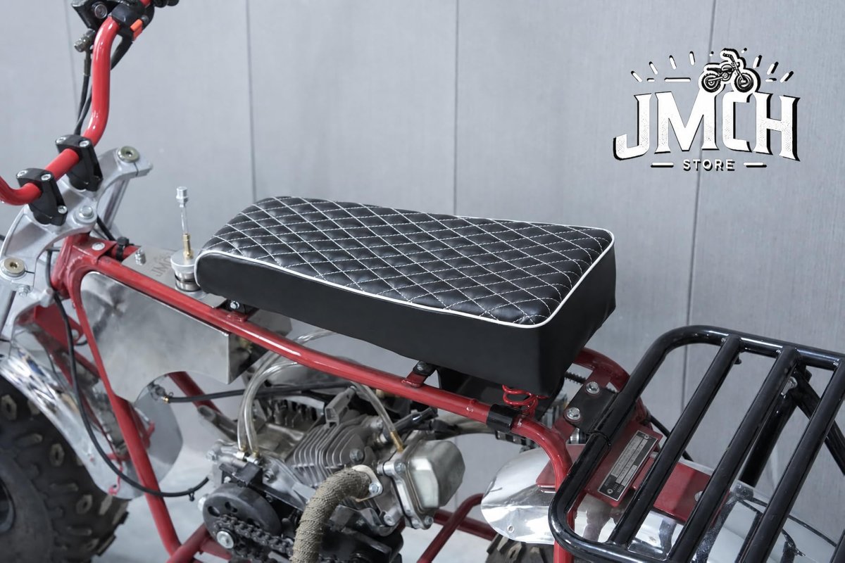Jmchstore White Diamond Stitch Seat Cover For Coleman Ct200u Mini Bike 196cc Baja Db30 Hisun 200cc Trail Cushion Replacement
