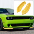 X Autohaux Pair Car Front Bumper Lip Lever Splitter Protector Yellow For Dodge Challenger Hellcat 2015-2020