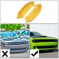 X Autohaux Pair Car Front Bumper Lip Lever Splitter Protector Yellow For Dodge Challenger Hellcat 2015-2020