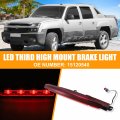 Tail High Mount Brake Stop Light 15120540 Rear Cab Roof Center Third Cargo Lamp For Chevrolet Avalanche 2002-2010 Abs Black Red