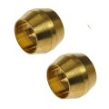 Brass Compression Fittings 1 4 In Compatible Tube Outer Diameter 0 21 Overall Length Alx-pau-rb-785-449-cl360a50 Standard Style 