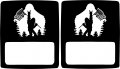 Jeeptails Bigfoot Horns And Usa Flag Tail Lamp Light Covers Non-led For Jeep Wrangler Jl Models 2018-present Black 