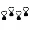 Idain 4pcs Aluminum Heart Shape Wheel Tyre Stem Covers Universal Fit Cars Suvs Bike And Bicycle Trucks Motorcycles Black 