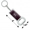 Graphics More Creepy Bone Skeleton Spider Keychain Rectangle Chrome Plated Metal Bottle Cap Opener