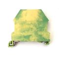 Dinkle Dk4n-pe Din Rail Grounding Terminal Block With Cover Dk2 5nc-pe Screw Type Green Yellow Iec 630v Ul 30a 10-28awg Pack Of 