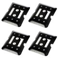 Dc Cargo E-track Tie-down Mini Trailer Plate 6 X 5 Pack Of 4 2 Slots Heavy Duty Black Steel Bolt-on Tie-downs W F-track For 