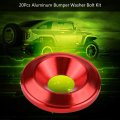 20 Pcs Aluminum Bumper Washer Bolt Engine Bay Dress Up Kit Red