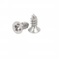 Uxcell M3 X 8mm Phillips Flat Head Self Tapping Screws Silver Tone 200pcs