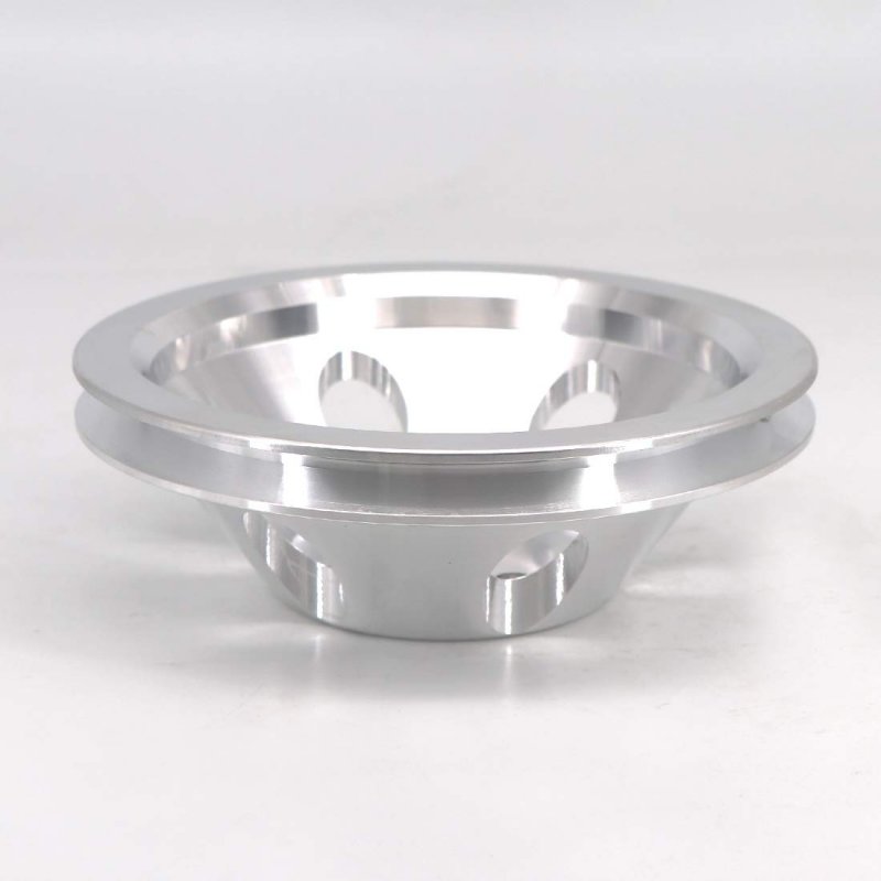 Aluminium Single Groove Water Pump Pulley For Sb Sbc Small Block Chevy 265 283 305 327 350 383 400 With A Long Satin Finish