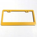Uframe Set Of 2 License Plate Frames Holders Powder Coated Wide Bottom Style Yellow
