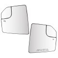 Driver Passenger Side Heated Towing Mirror Glass Fit Ford For F-150 2015-2020 Rear View W Backing Holder