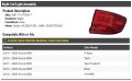 Right Passenger Side Outer Tail Light Assembly For 2014-2020 Acura Mdx