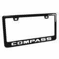 Ipick Image For Jeep Compass Black Real 3k Carbon Fiber Finish Abs Plastic License Plate Frame