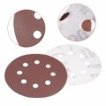 Uxcell 20pcs 5 Inch 8 Hole Hook And Loop Sanding Disc 320 Grit Flocking Sandpaper Random Orbital Sander Paper