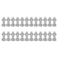 M6x25mm Square Neck Carriage Bolts With Nuts Washers 24set 304 Stainless Steel Round Head Coach Bolt Screws Silver Tone 